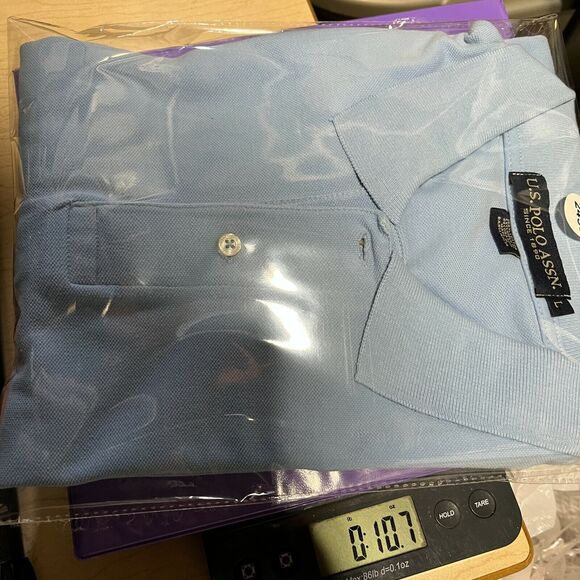 U.S. POLO Assn Shirt Mens Large Blue Pony Embroidered Rugby Business Casual - Picture 8 of 9